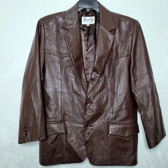 Vintage Scully Western Leather Blazer Size 40 - Picture 1 of 16